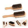 Baluue 2sets Double-sided Boar Bristle Hair Brush for Men Fine