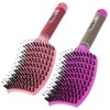 TaiBest Boar Bristle Brush Set - Dry/Wet Detangler for Fine,
