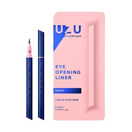 UZU BY FLOWFUSHI Eye Opening Liner [Navy] Liquid Eyeliner Hot Water Removable Alcohol-Free Hypoallergenic 0.019 fl oz (0.55 ml) x 1
