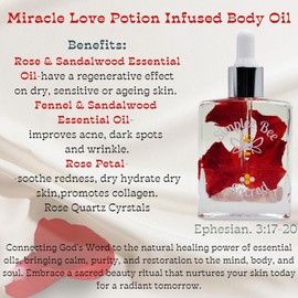 SIMPLEE BEE SACRED Organic Moisturizing Body Oil After Shower – Nourish Your Skin, Elevate Your Senses - After Shower Body Oil for Women (2 Fluid Ounces, Rose & Sandalwood Scent)