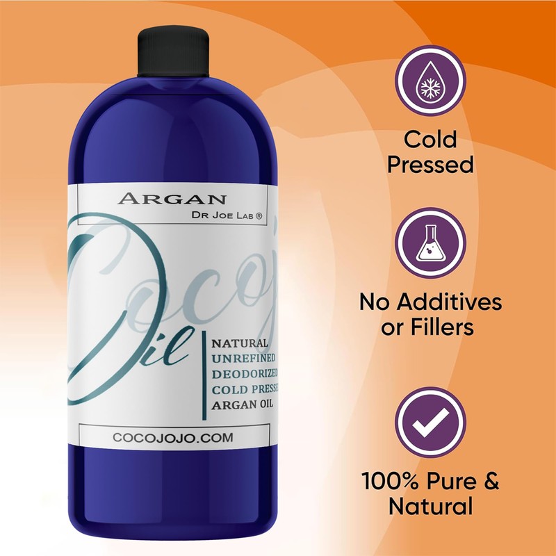 Cocojojo Deodorized Argan Oil for Hair Treatment Oils, Pure Argan