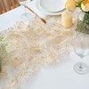 CHUQING Table Runner Gold Table Runner Golden Wedding Table Decoration