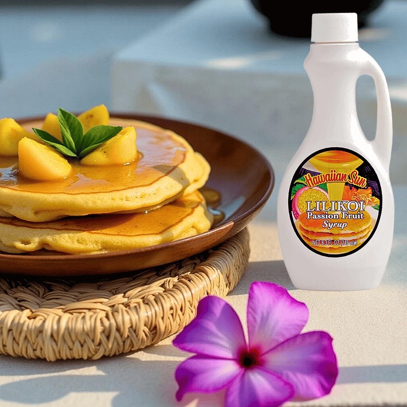 Hawaiian Sun Lilikoi Passion Fruit Syrup for Pancakes And Waffles