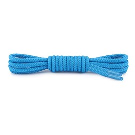 Ladeheid LAMTP02 Shoe Laces, Round Laces for Business and Leather Shoes, Tear-Proof All-Rounder Laces, Diameter: 3 mm, Length: 60 - 130 cm, 25 Colours, Made of Polyester - Blue -