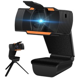 1080P HD Cámara Web, MTQ Webcam PC con Microfono,Cámara de Computadora USB con Micrófono Dual Integrado para PC Mac Portátil de Computadora,Cámara para Laptop de Reducción de Ruido para Skype Facebook