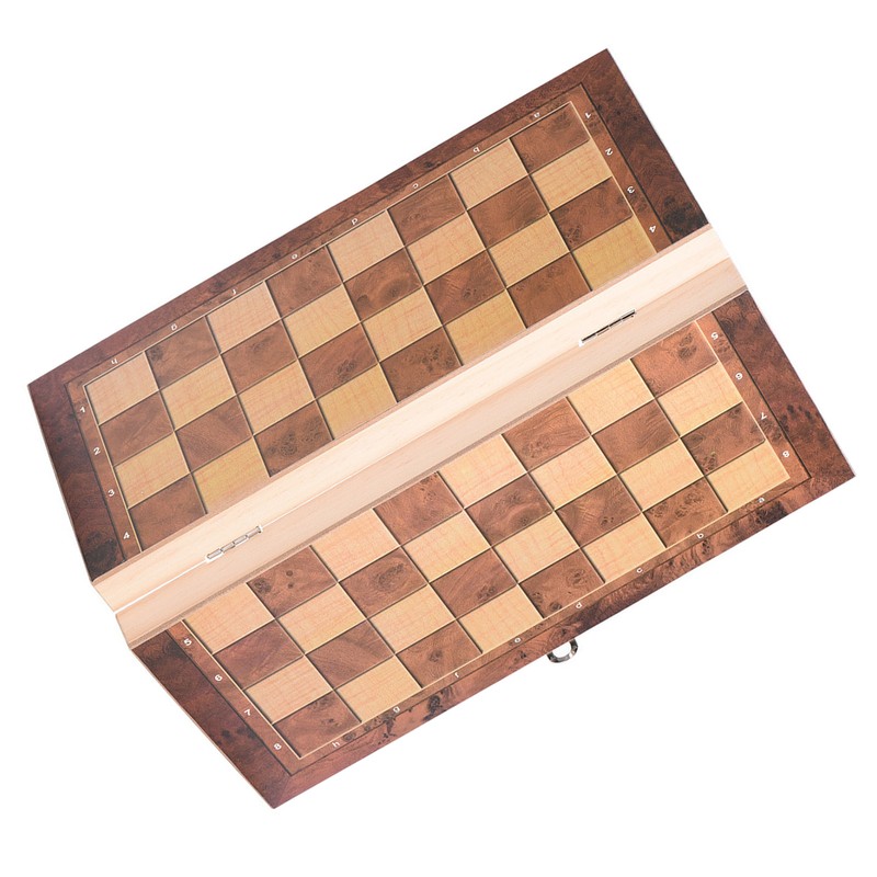 3in1 Portable Wooden Chessboard Folding Board Chess Game For Party
