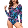 SHEKINI One-Piece Rash Guard Swimsuits for Women Tummy Control Swimwear
