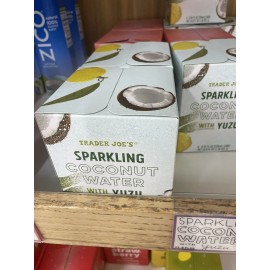 TRADER JOE'S SPARKLING COCONUT WATER WITH YUZU  4 - 8.45 FL OZ CANS