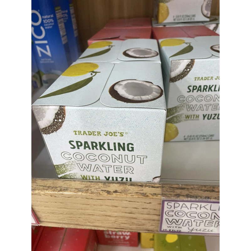 TRADER JOE'S SPARKLING COCONUT WATER WITH YUZU 4 - 8.45