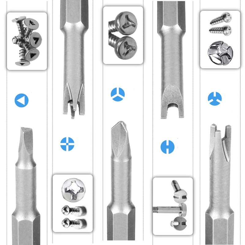 7-Piece Specially Shaped Screwdriver Set, Special Bit Set, Triangle Screwdriver,