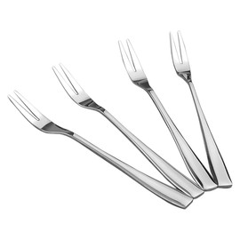 HOMMP Horquillas de acero inoxidable de 16 piezas con dos puntas, horquillas para cócteles Bistro, horquillas pequeñas para frutas