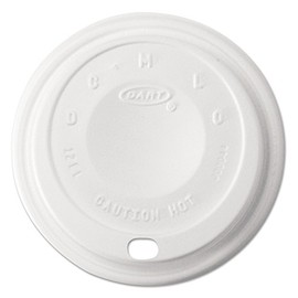 Dart 12EL Cappuccino Dome Sipper Lids, 12 oz, White