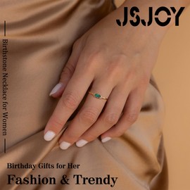 JSJOY December Birthstone Ring for Women Tanzanite Rings Dainty Gold Rings for Women that Don't Tarnish Wife Birthday Gift Ideas Gemstone Wedding Engagement Ring