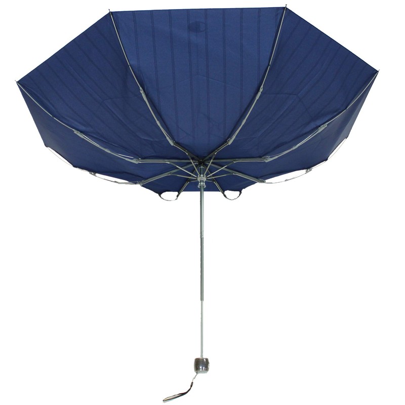 Champion CHM20MN58 Mini Folding Umbrella, Navy, Striped Pattern, 58 x
