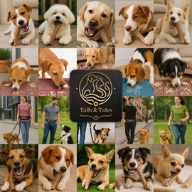 Tails & Tales Pet Licking Mat, Large Size with Non-Slip Suction Cups, Dog & Cat Slow Feeder for Anxiety Relief, Grooming Bathing Training Mat for Peanut Butter & Yogurt