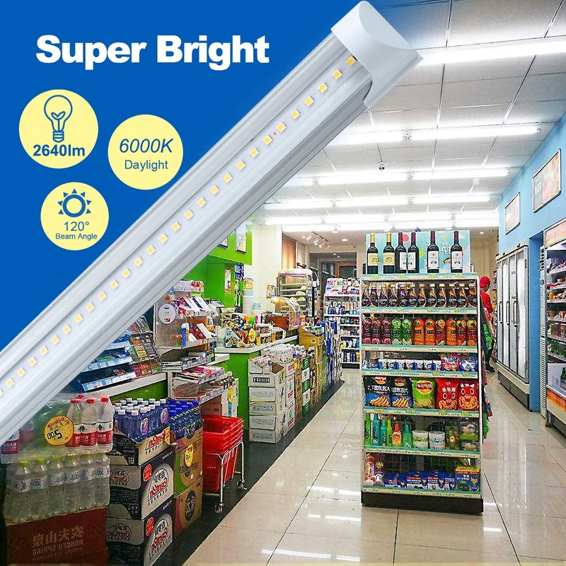 WAHADI (Pack of 6) 4FT LED Shop Light 24W 4