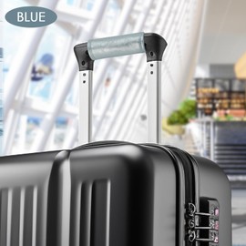 5Pack Luggage Handle Wrap for Suitcase Luggage Identifiers Tag for Suitcases Handle Cover Marker Travel Accessories (05Handle Wrap-Blue)