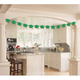 Graduation Decorations Class of 2025 Pre - Strung Glitter Congrats Grad Graduation with Tassel Party Congratulations Banner Decor College High School Graduation Party Favors Green