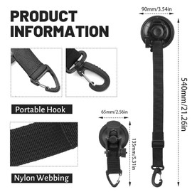 KOUHA 2 Stück Verstellbarer Türhalter für Wohnmobil mit 2 Saugnäpfe Haken Campin Wohnmobil Türsicherung Saugnapf Haken Wohnmobil Robuster Saugnapf für Wohnmobil Wohnwagen Wohnmobil Türschnur (4 Stück)