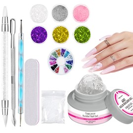 Non-sticky 3D Nail Gel Clear Versatile Long-lasting Sculpting Gel for Nail Art Kit 60g 2.1oz DIY Festival Home