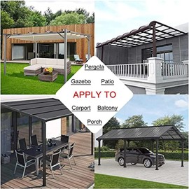 LMyyds Clear Vinyl Patio Enclosure, Our Waterproof 0.3mm Grey Outside Curtains, with Anti-Rust Washer and Zipped Door (Color : Clear, Size : 5.25x5.9'/1.6x1.8m)