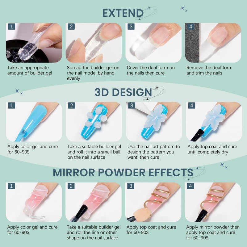 SUPWEE Solid Builder Gel, 3D Nail Art Sculpture Gel