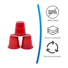 EDI Disposable Red Plastic Mini Party Shot Glasses (2 oz) (240)