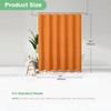 Dynamene Burnt Orange Boho Fabric Shower Curtain, Tufted Chevron Striped