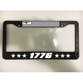 1776 USA Freedom 2nd Amendment AR-15 Patriot Freedom Black License Plate Frame