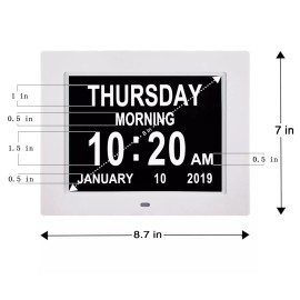 TMC Digital Clock with Date and Day of Week,Digital Clock Large Display Large...