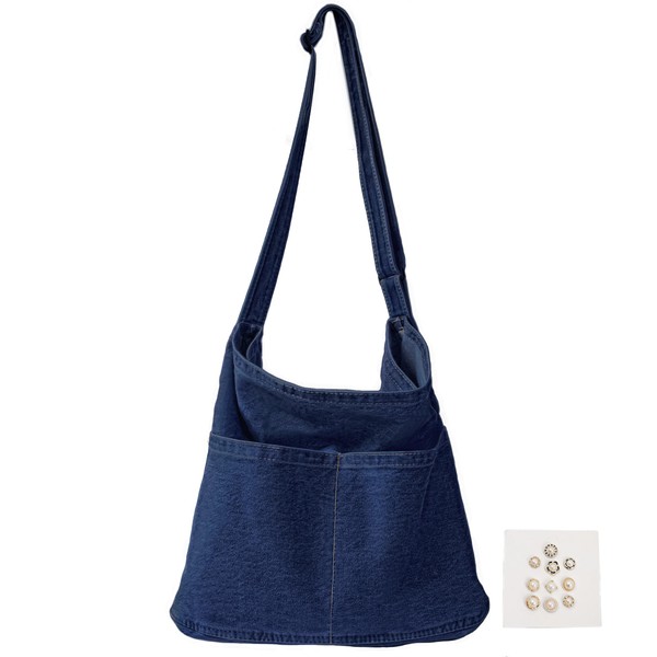 SoonerCozer Women Denim Shoulder Bag Retro Crossbody Hobo Tote Bag