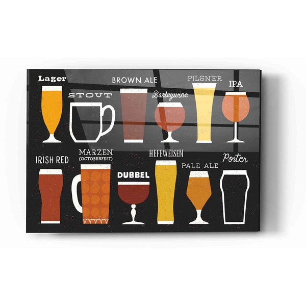Epic Art 'Craft Beer List' by Michael Mullan, Acrylic Glass