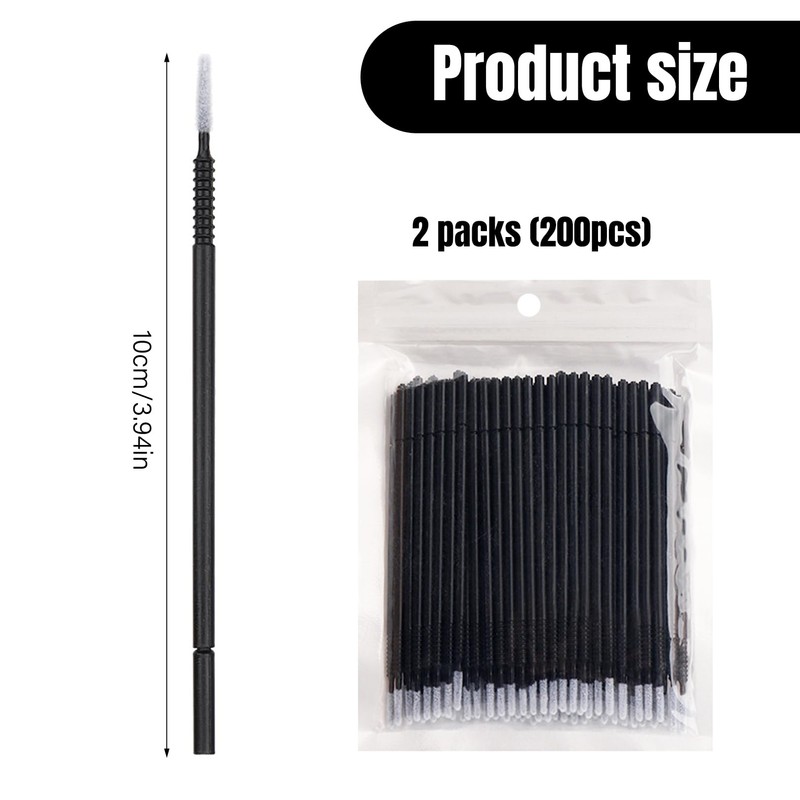 200 Pcs Micro Applicators Brushes, Disposable Applicator Brush with Bendable