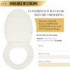Bath Royale Elongated Toilet Seat BR501-01 Quiet Close, Stain-Resistant and