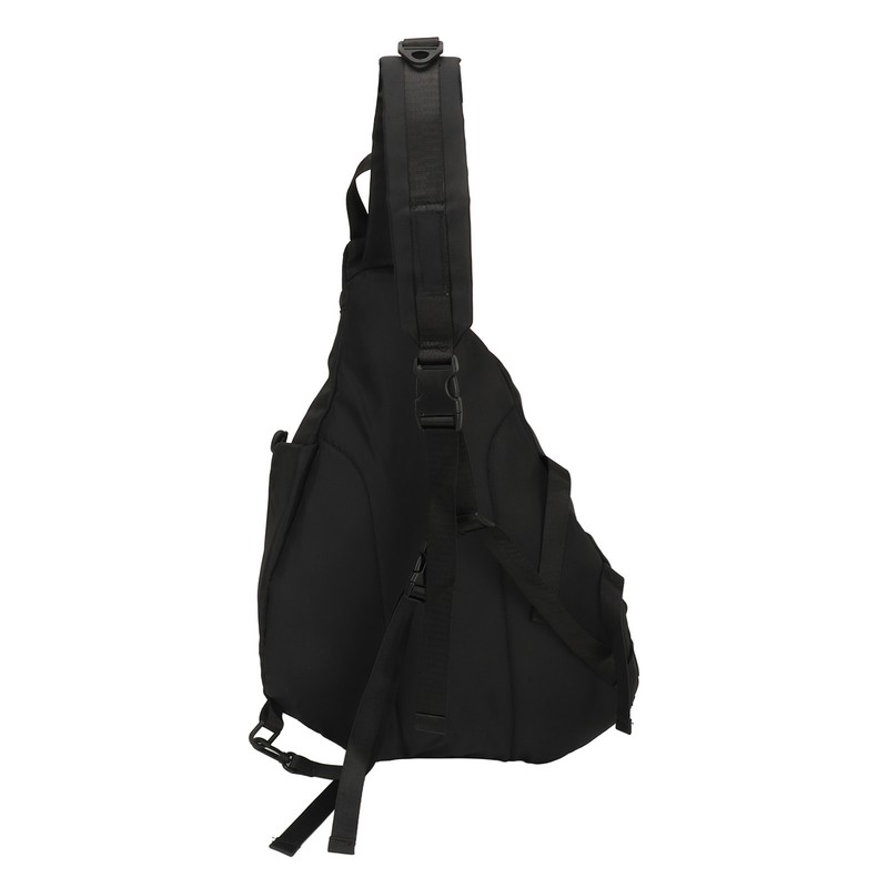 Large Black Sling Bag Waterproof Sling Backpack Oxford Fabric Outdoor