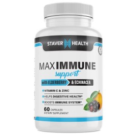 Staver Health MAX IMMUNE SUPPORT SUPPLEMENT - Immunity Supplement, Immune Booster 60 Capsules