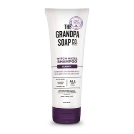 The Grandpa Soap Company Clarifying Witch Hazel Shampoo - Removes Buildup, With Witch Hazel & Lavender Flower, For All Hair Types, Vegan, Sulfates and Parabens Free, 8 Fl Oz | THE GRANDPA SOAP CO. SINCE 1878