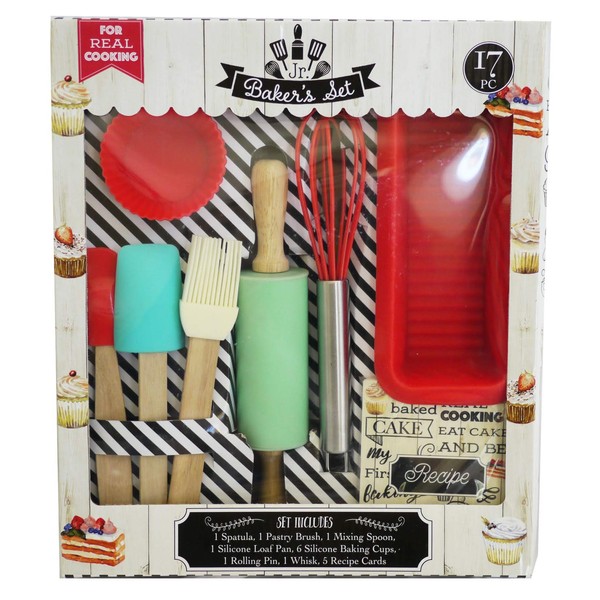 Handstand Kids 17-Piece Junior Baking Set with Recipes for Kids