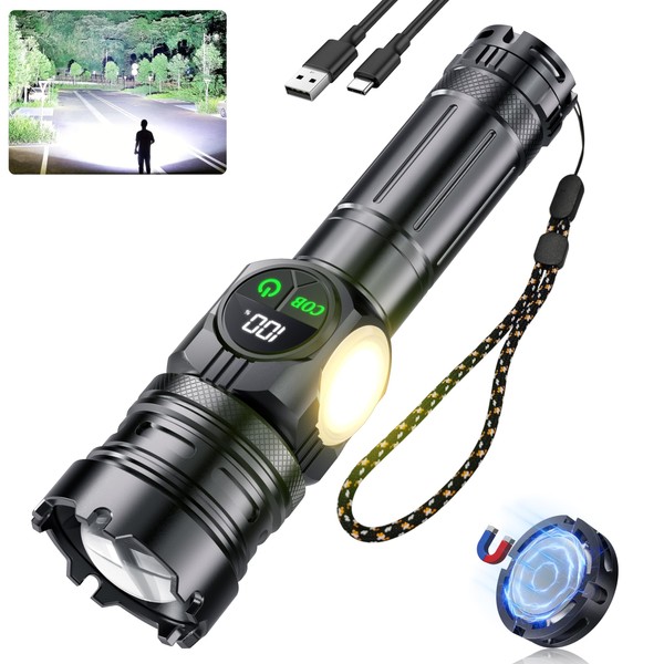 Abosi Torch XHP70.2, IP67 Waterproof, 5 Light Modes Zoomable, for