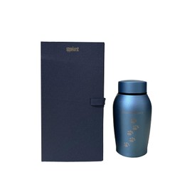 Pet Urn for Dogs and Cats Ashes, Loving Pet Ashes Keepsake, Vase Style Cremation Urns for Cats, Urn for Dog Ashes, Dog Urns Square (Blue)