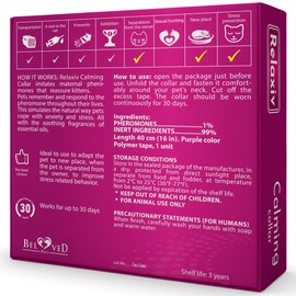 Cat Calming Collar & Pet Anti Anxiety Products - Feline Calm Pheromones Collars & Cats Stress Relief - Helps with Pee, New Zone, Aggression