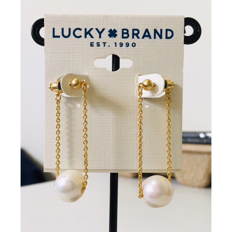 Lucky brand pearl dangle earrings. 036E