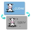 Funny Cute Cartoon Clean Dirty Dishwasher Magnet, Universal Kitchen Flip
