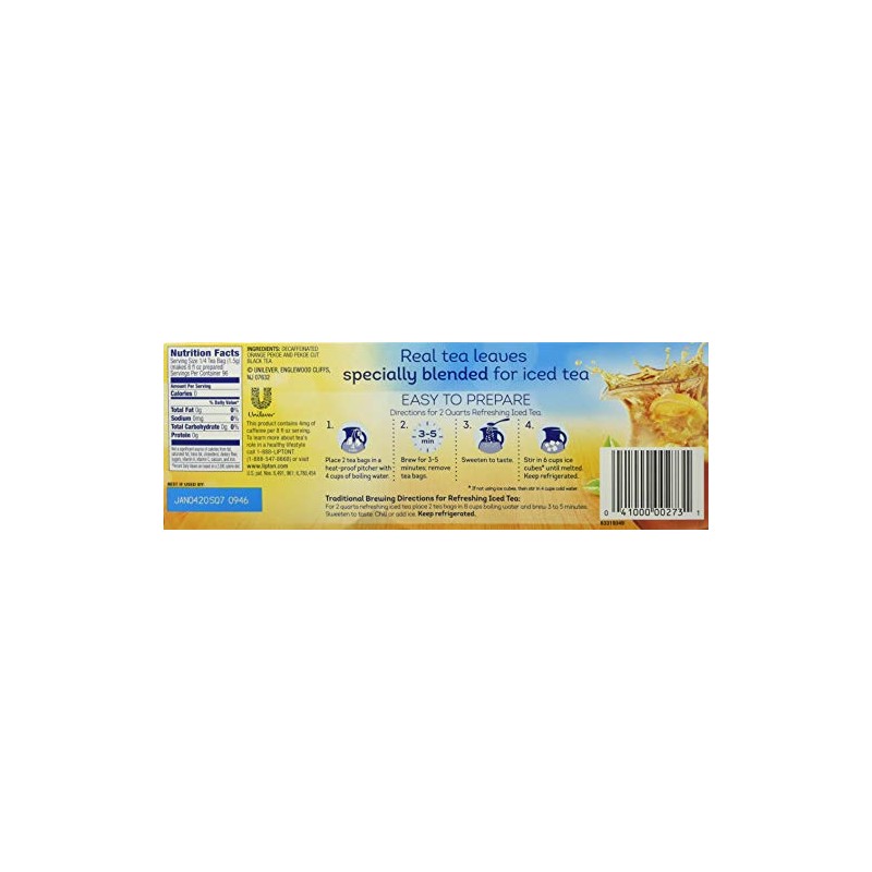 Lipton Ice Tea Bags Decaffeinated - 24 CT