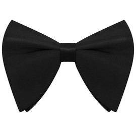 LHXzizizi Oversized Bow Ties for Men, Mens Bow Tie Clip on Bowtie for Men Groom Groomsmen Wedding Party Prom Casual Business (Black)