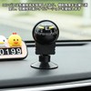 EsiFare 車載コンパス ナビゲーション電子コンパス 自動車用コンパスボール 360度回転可能 調節可能 高精度方位 見やすい表示 吸盤取付簡単 防水仕様