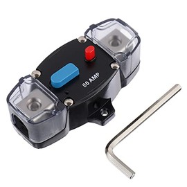 EPLZON EPLZON 80A 12-48 Volt DC Self Recovery Circuit Breaker with Manual Reset Button for Automotive Rv Marine Boat (80Amp)