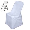 TABLECLOTHSFACTORY White Lifetime Folding Chair Cover