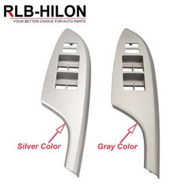 RLB-HILON Window Switch Bezel Compatible with 2007 to 2013 Toyota Corolla Driver Side Master Power Window Switch Panel, Silver Color