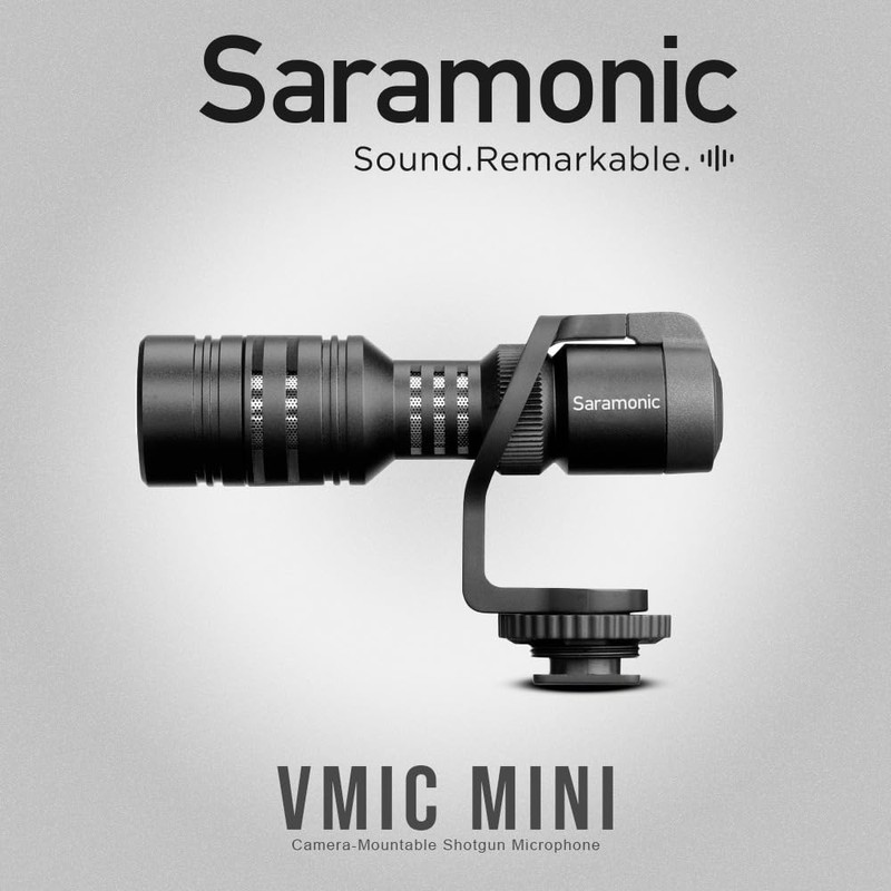 Saramonic Vmic Mini Ultra-Compact Camera-Mountable Shotgun Microphone Bundle with Hard